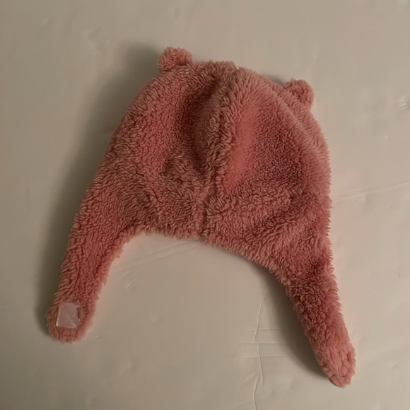 Carter’s Set of Fuzzy Sherpa Hat and Mittens, 12-24 M, pink. 3D ears on hat - Picture 8 of 17